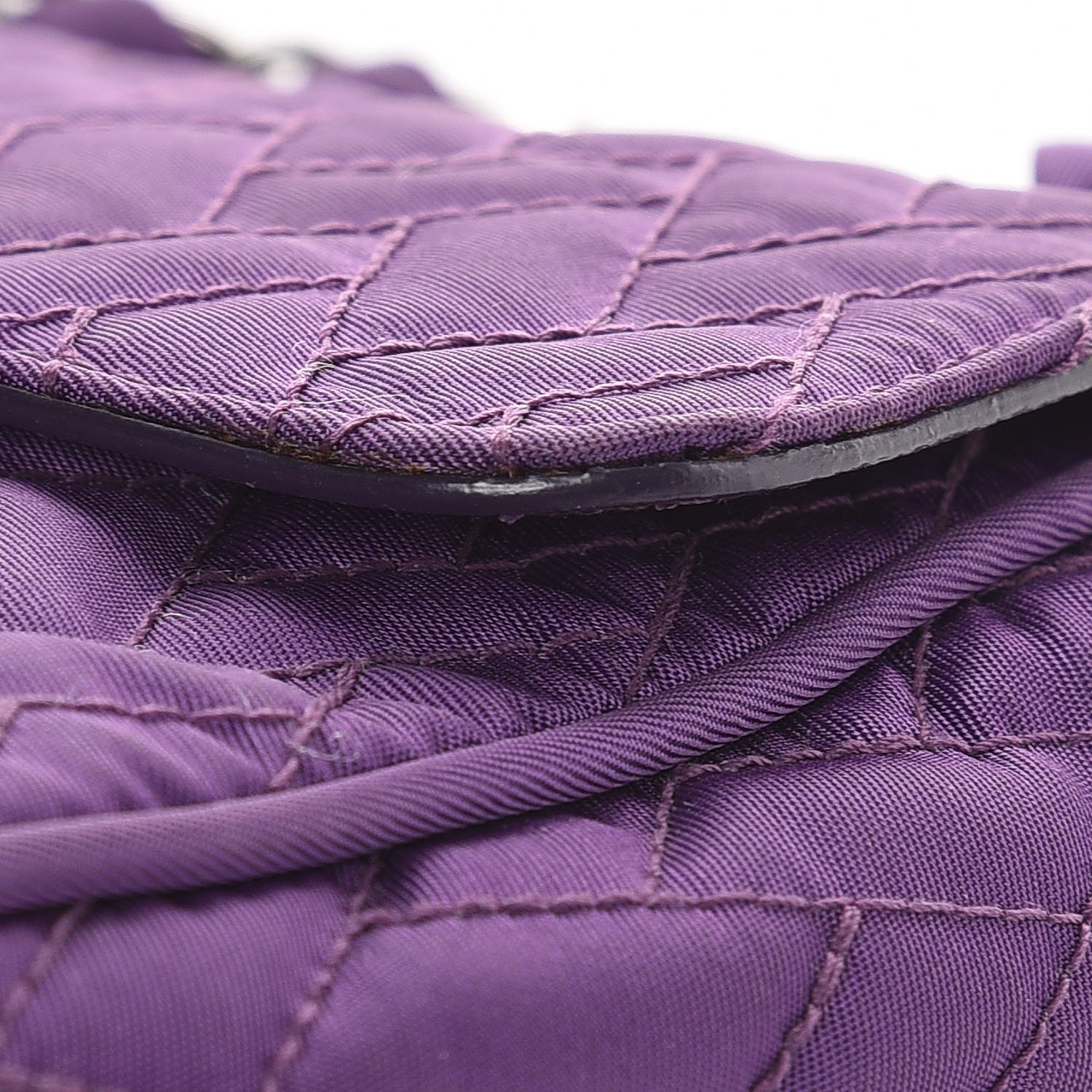 Prada Nylon Tessuto Impuntu Quilted Flap Anemone 9 of 9