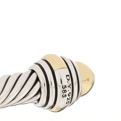David Yurman Sterling Silver 14K Yellow Gold 5mm Cable Classics Dome Bracelet 3 of 4