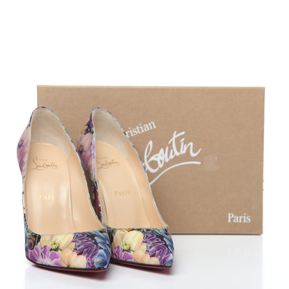 Christian Louboutin Satin Crepe Floral Pigalle Follies 100 Pumps 38 Multicolor 8 of 8
