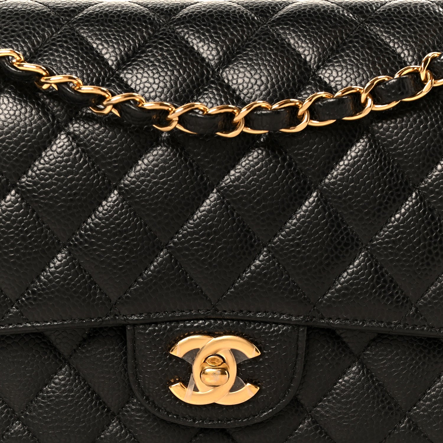 Chanel Caviar Quilted Medium Double Flap Black 9 of 11