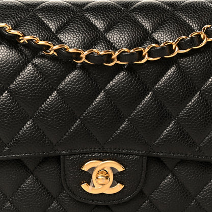 Chanel Caviar Quilted Medium Double Flap Black 9 of 11