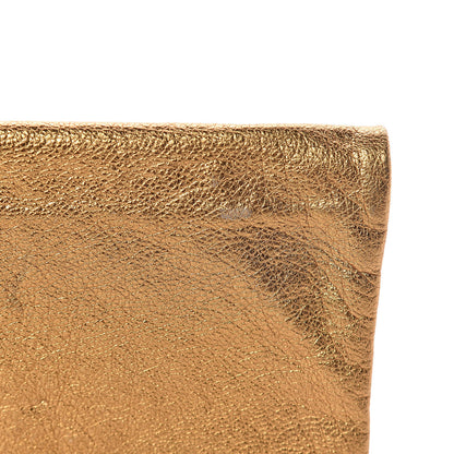 Dolce & Gabbana Metallic Calfskin Flap Clutch Gold 10 of 10