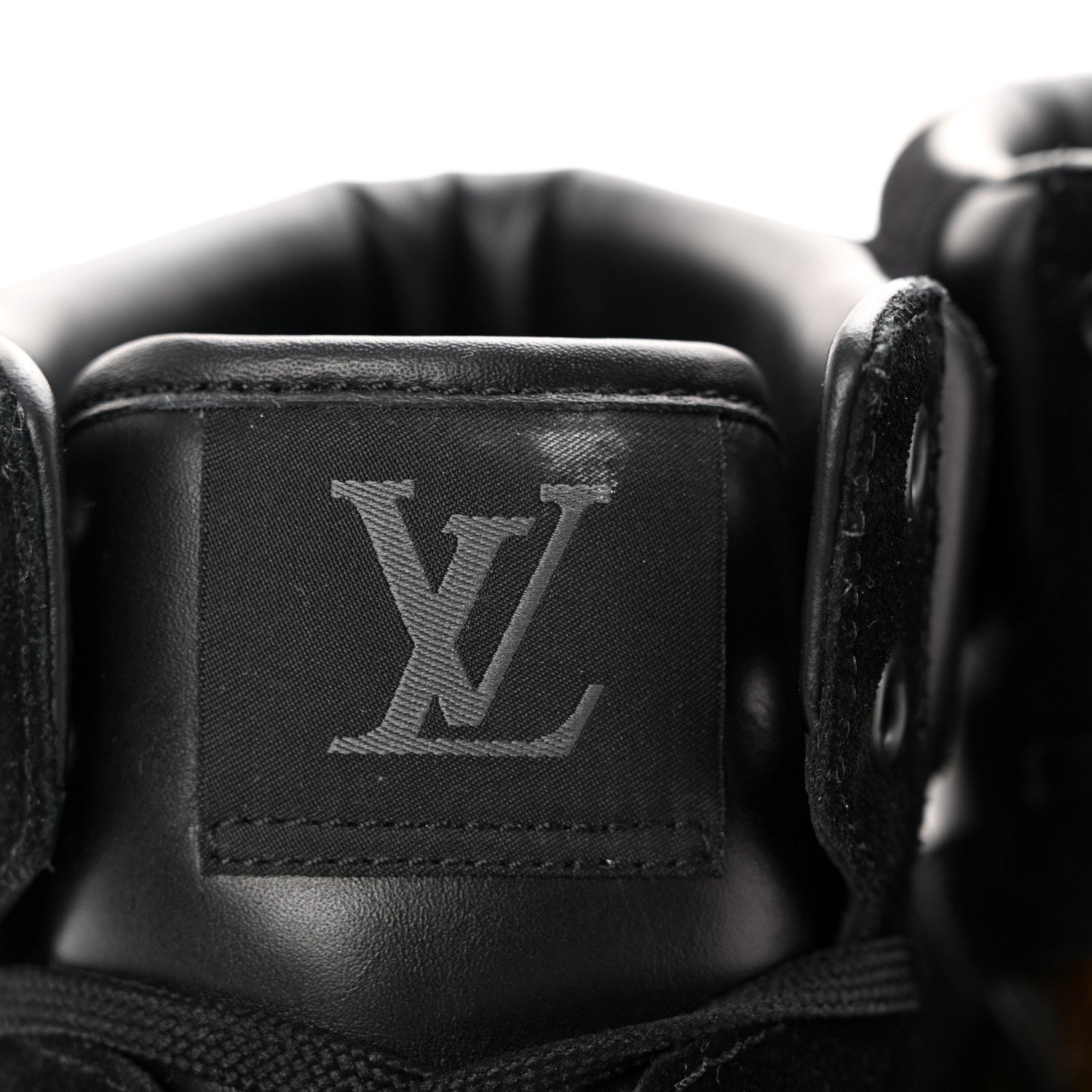 Louis Vuitton Suede Monogram Mens Rivoli High Top Sneakers 8 Black Multicolor 11 of 12