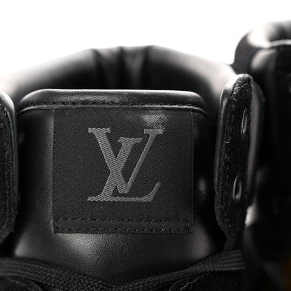 Louis Vuitton Suede Monogram Mens Rivoli High Top Sneakers 8 Black Multicolor 11 of 12