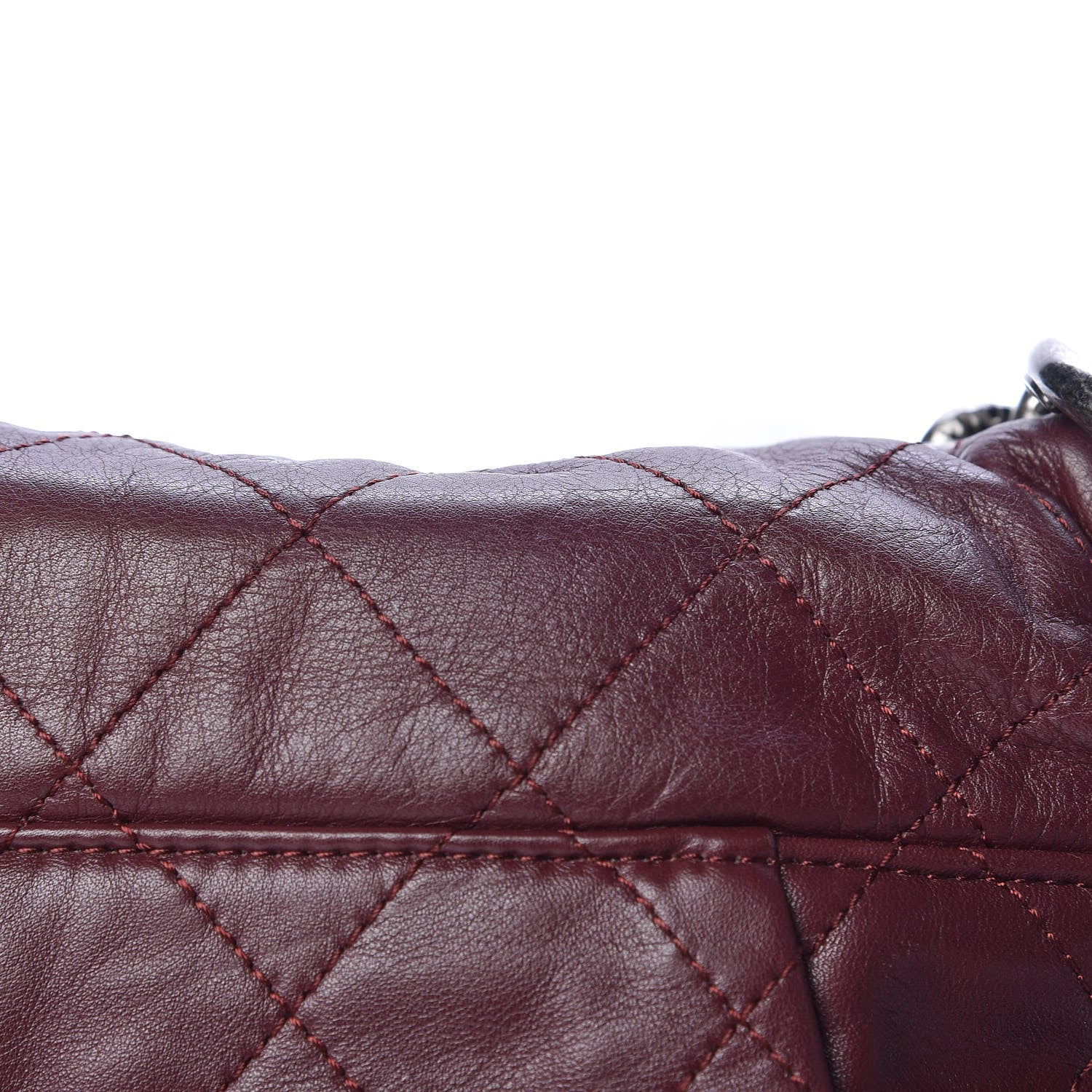 Chanel Calfskin Coco Pleats Large Messenger Flap Burgundy 9 of 11