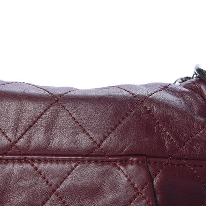 Chanel Calfskin Coco Pleats Large Messenger Flap Burgundy 9 of 11