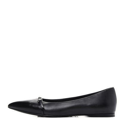 Hermes Calfskin Laura Ballerina Flats 36.5 Black 1 of 9