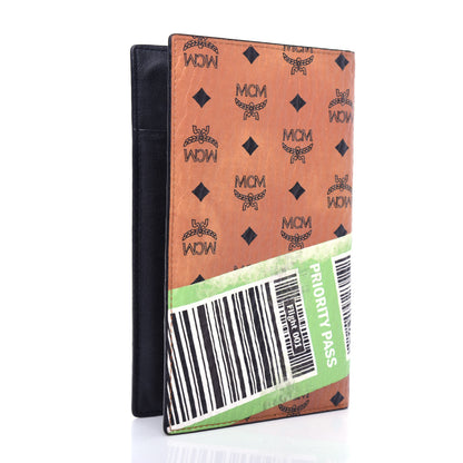MCM Visetos Flight Print Traveler Passport Holder Cognac 4 of 7