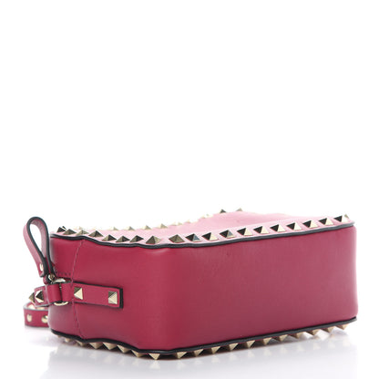 Valentino Garavani Vitello Rockstud Camera Crossbody Bag Raspberry 4 of 10