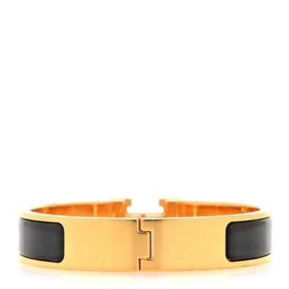 Hermes Enamel Narrow Clic Clac H Bracelet PM Black 3 of 5