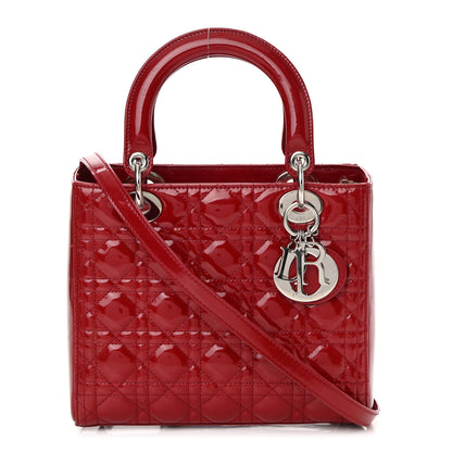 Christian Dior Patent Cannage Medium Lady Dior Red 1 of 19