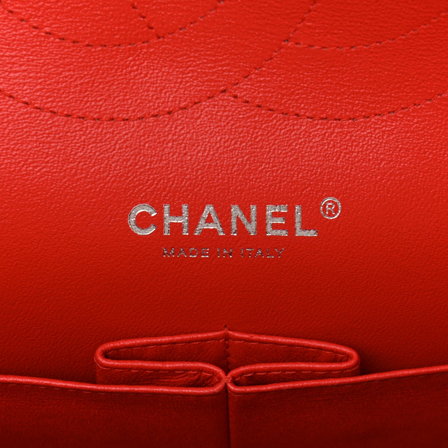 Patent Quilted Jumbo Double Flap Red