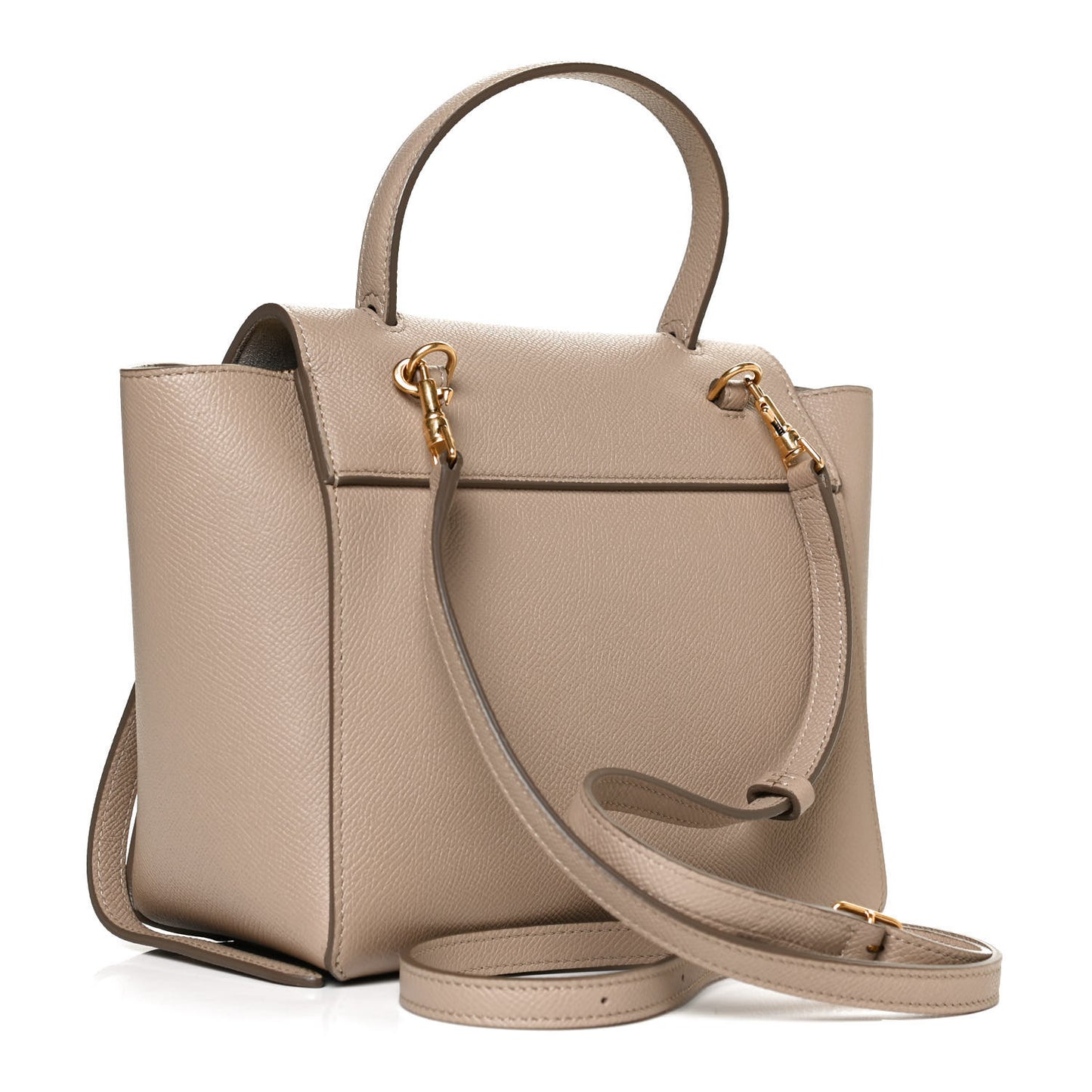 Grained Calfskin Nano Belt Bag Light Taupe