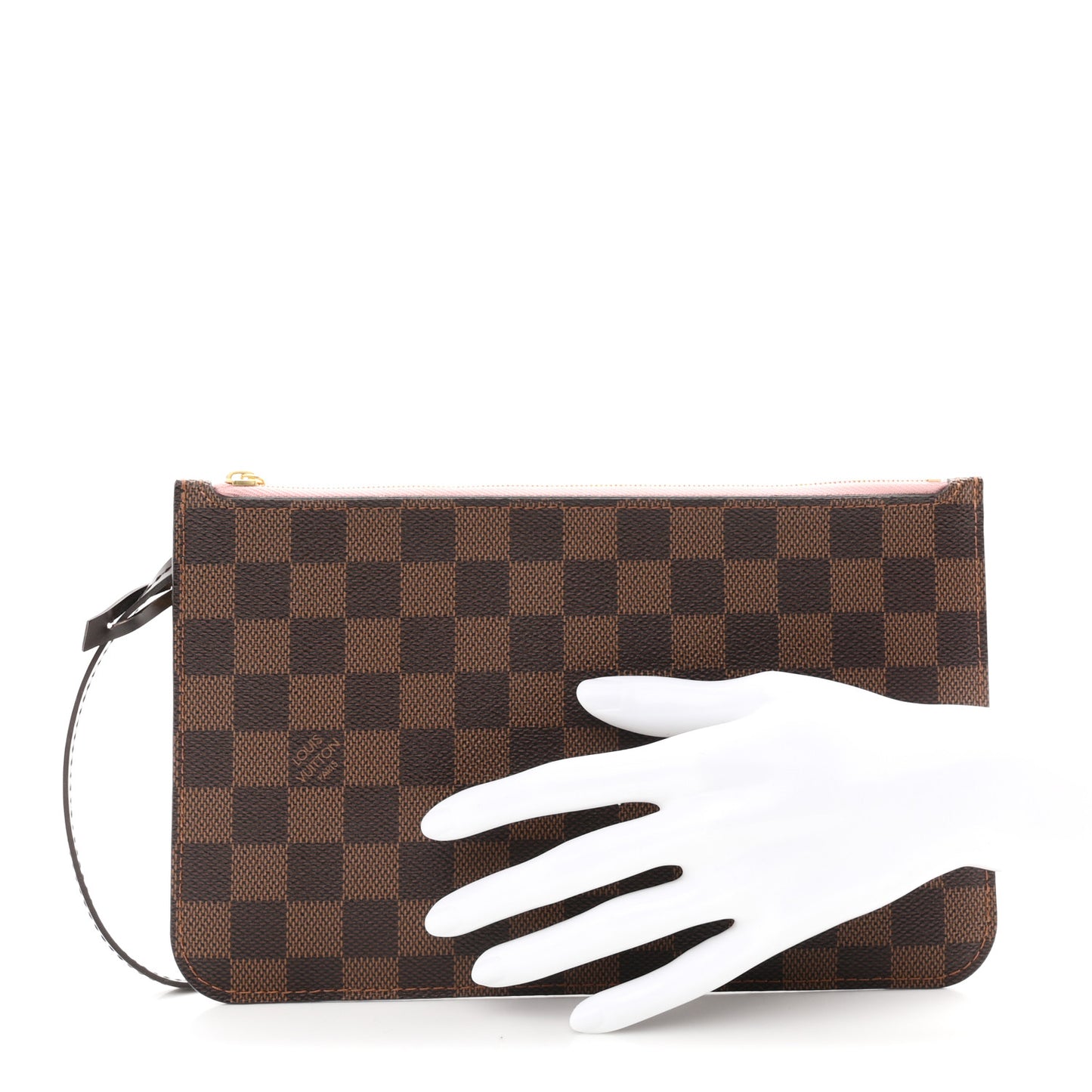 Damier Ebene Neverfull MM GM Pochette Rose Ballerine