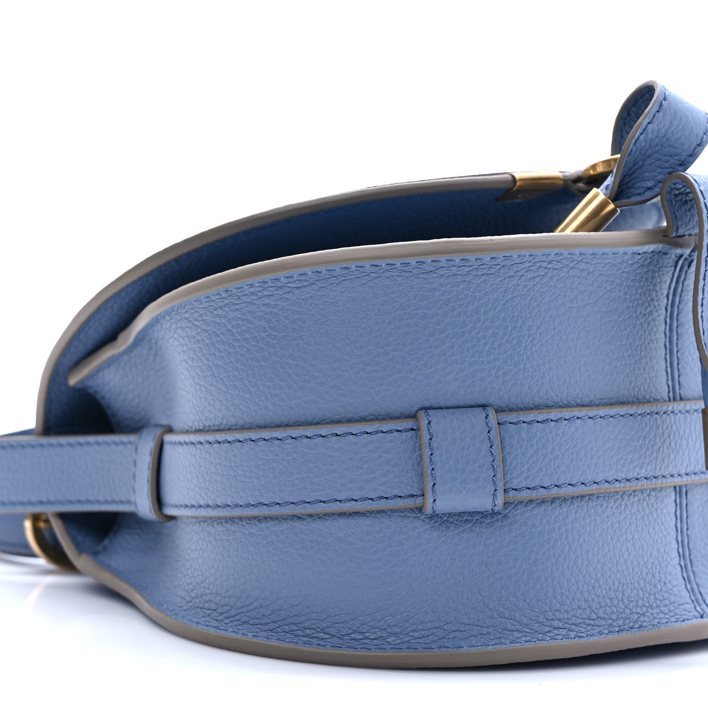 Grained Calfskin Small Marcie Saddle Bag Shady Cobalt
