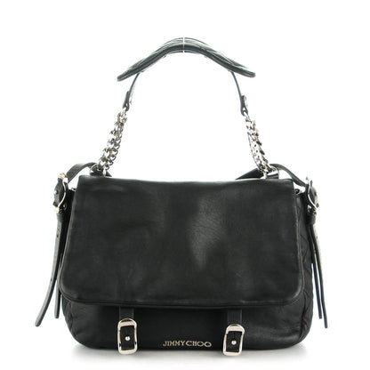 Jimmy Choo Goatskin Small Becka Biker Crossbody Bag Black 1 of 7