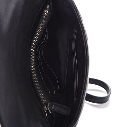 Saint Laurent Sheepskin Matelasse Chevron Monogram College Chain Wallet Black 6 of 8