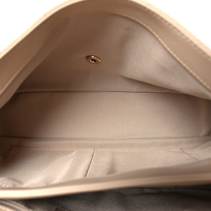 Chanel Grained Calfskin Stitched Medium Chevron Chic Top Handle Flap Beige 5 of 11