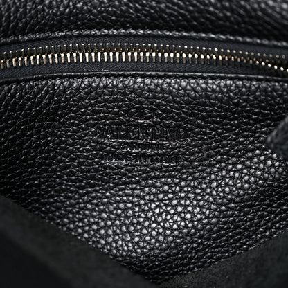 Valentino Garavani Pebbled Calfskin Large Rockstud Flip-Lock Messenger Bag Black 6 of 8