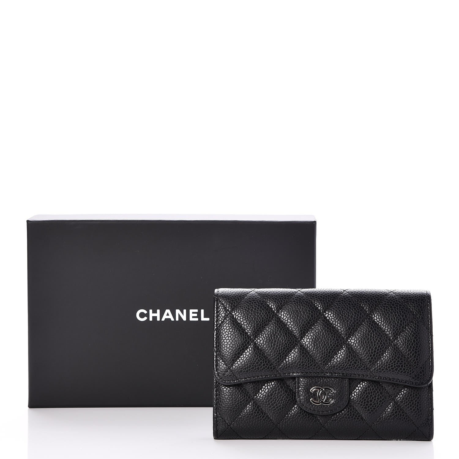 Chanel Caviar Quilted Small Flap Wallet Black 9 of 9