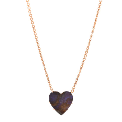 Irene Neuwirth 18K Rose Gold Boulder Opal One of a Kind Love Pendant Necklace 1 of 6