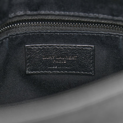 Saint Laurent Calfskin Crocodile Embossed Monogram Medium Niki Shopping Bag Black 6 of 10