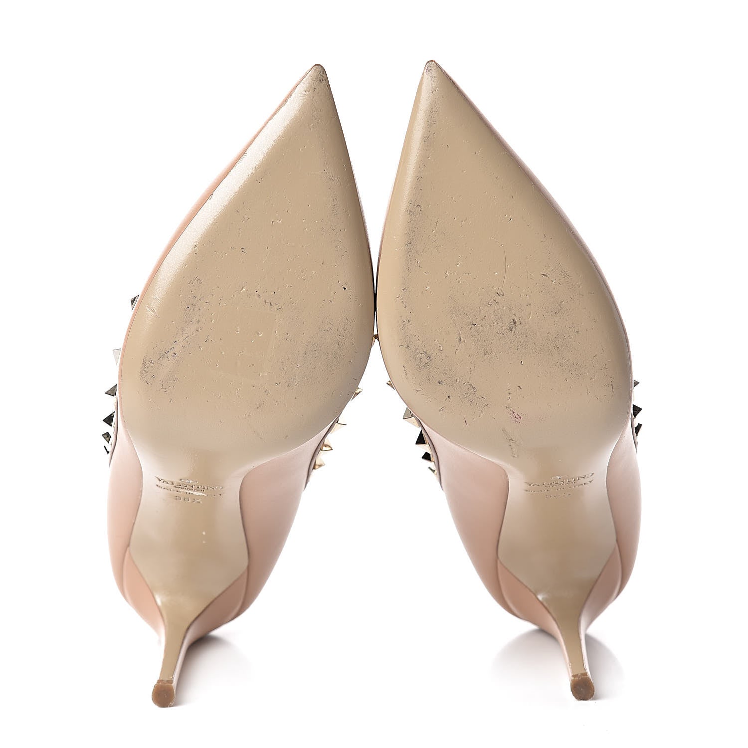 Valentino Garavani Nappa Rockstud 100mm Pumps 38.5 Soft Noisette Poudre 7 of 19