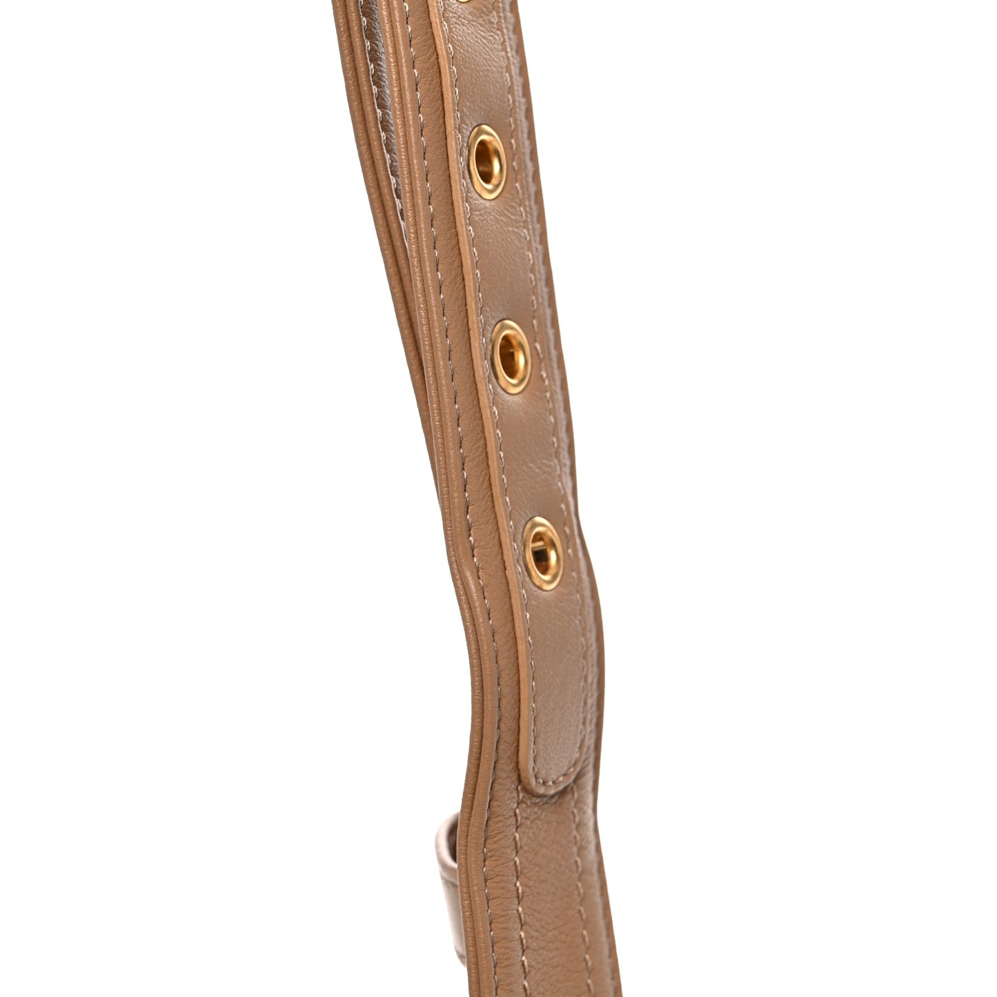 Calfskin Stitched Easy Mood Flap Beige