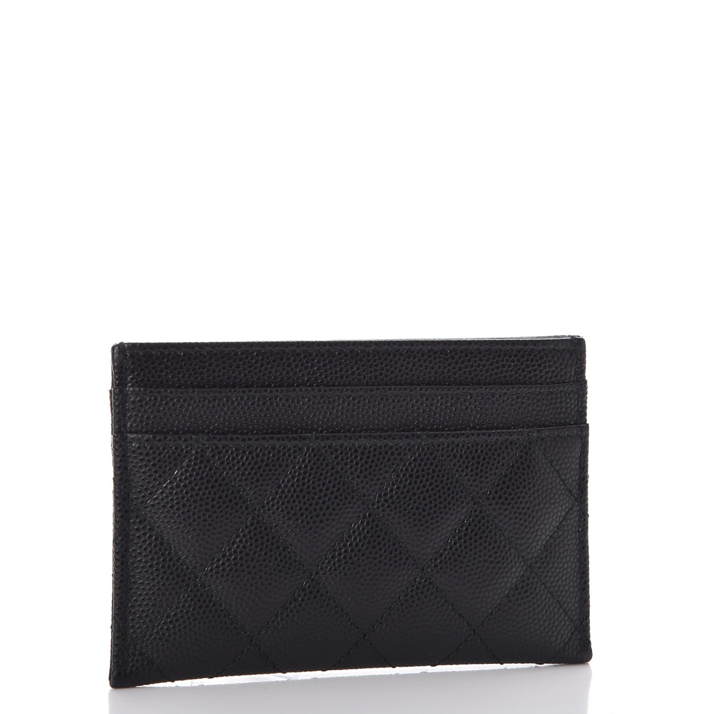Caviar Quilted Boy Card Holder Black