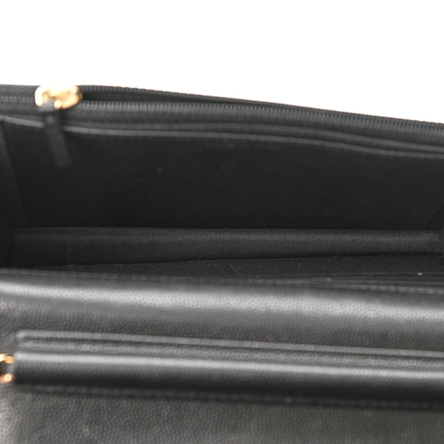 Caviar Camellia Embossed Wallet On Chain WOC Black