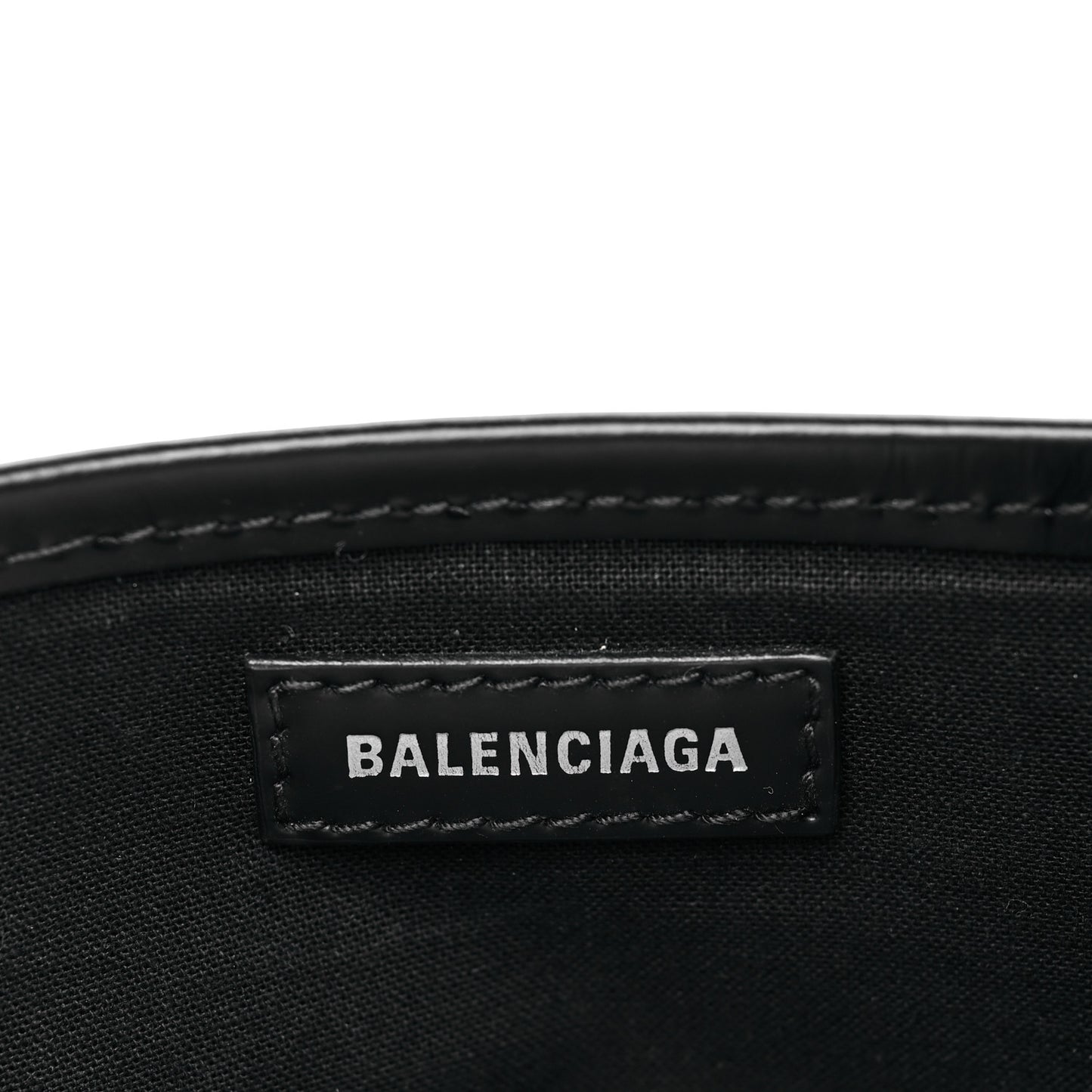 Cotton Canvas Calfskin S Navy Cabas Black