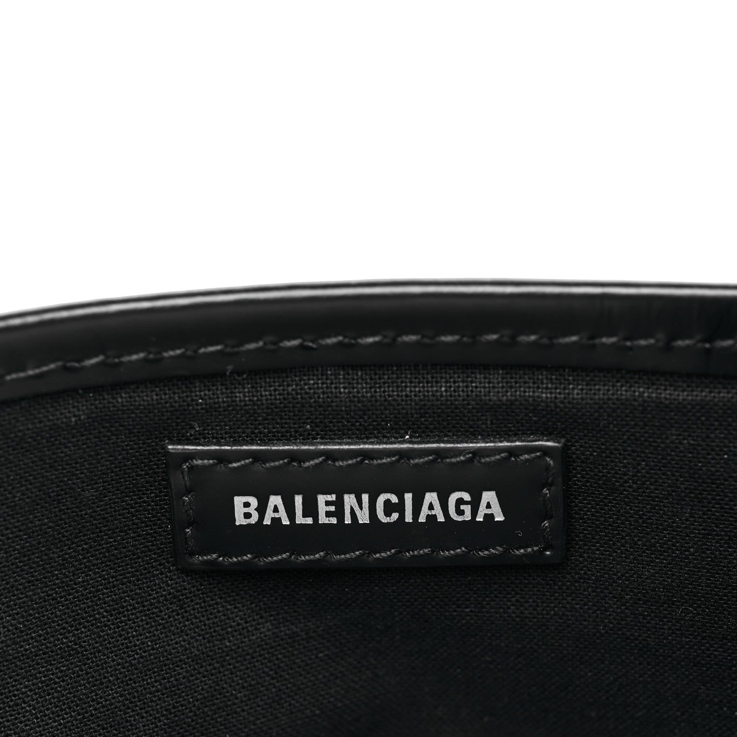 Balenciaga Cotton Canvas Calfskin S Navy Cabas Black 7 of 11