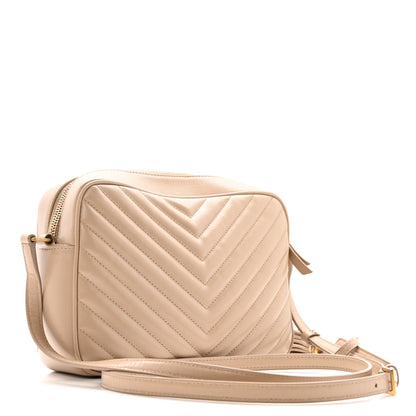 Saint Laurent Calfskin Matelasse Monogram Lou Camera Bag Nude Powder 3 of 16