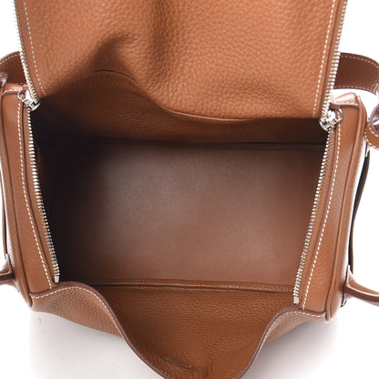 Hermes Taurillon Clemence Lindy 30 Gold 7 of 11