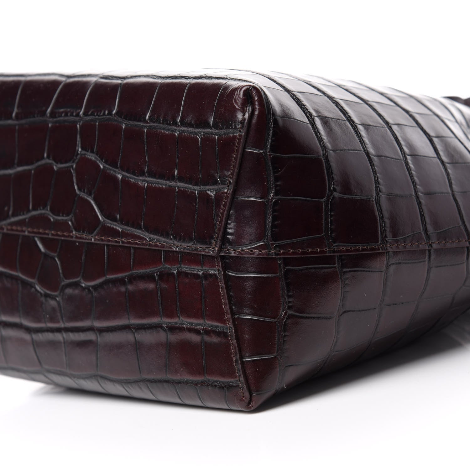 Mansur Gavriel Crocodile Embossed Mini Bucket Bag Class 7 of 10