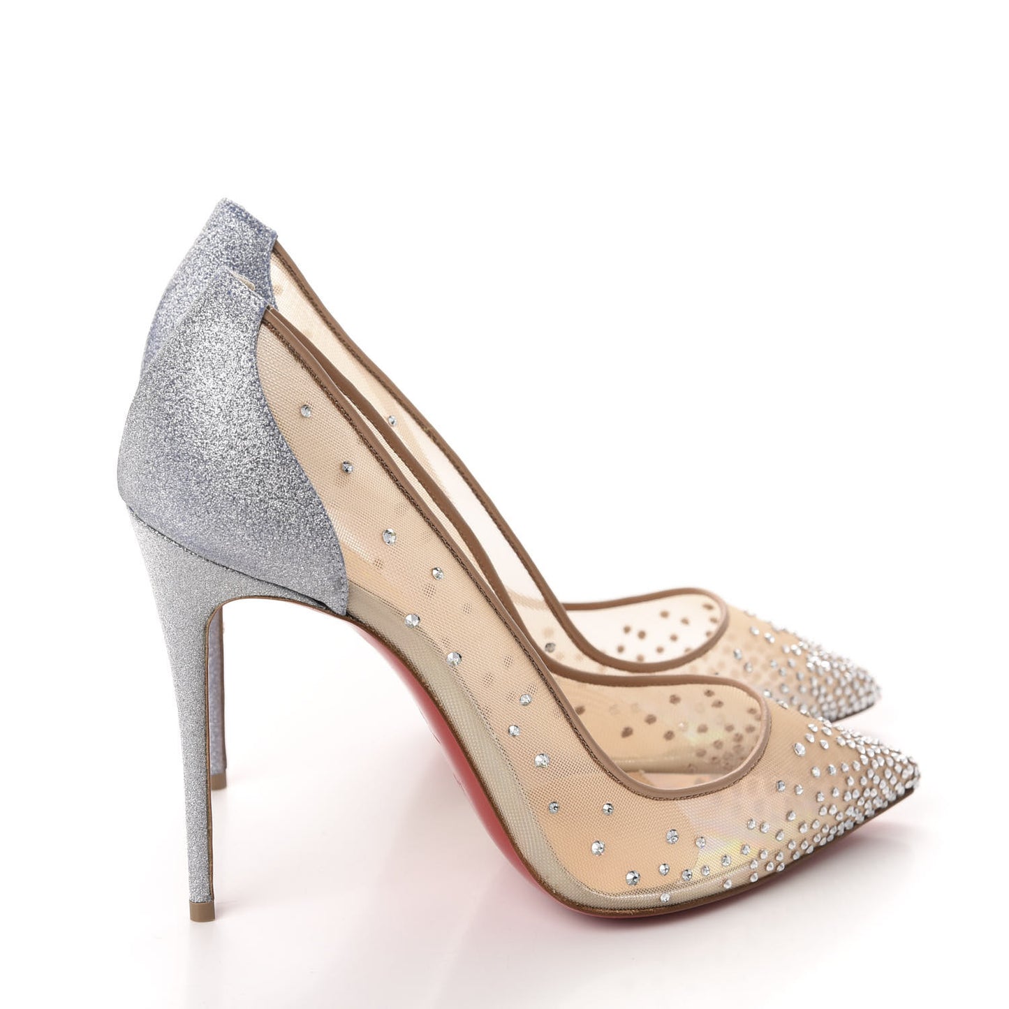 Rete Glitter Mini Specchio Strass Follies 100 Pumps 39.5 Version Jeans