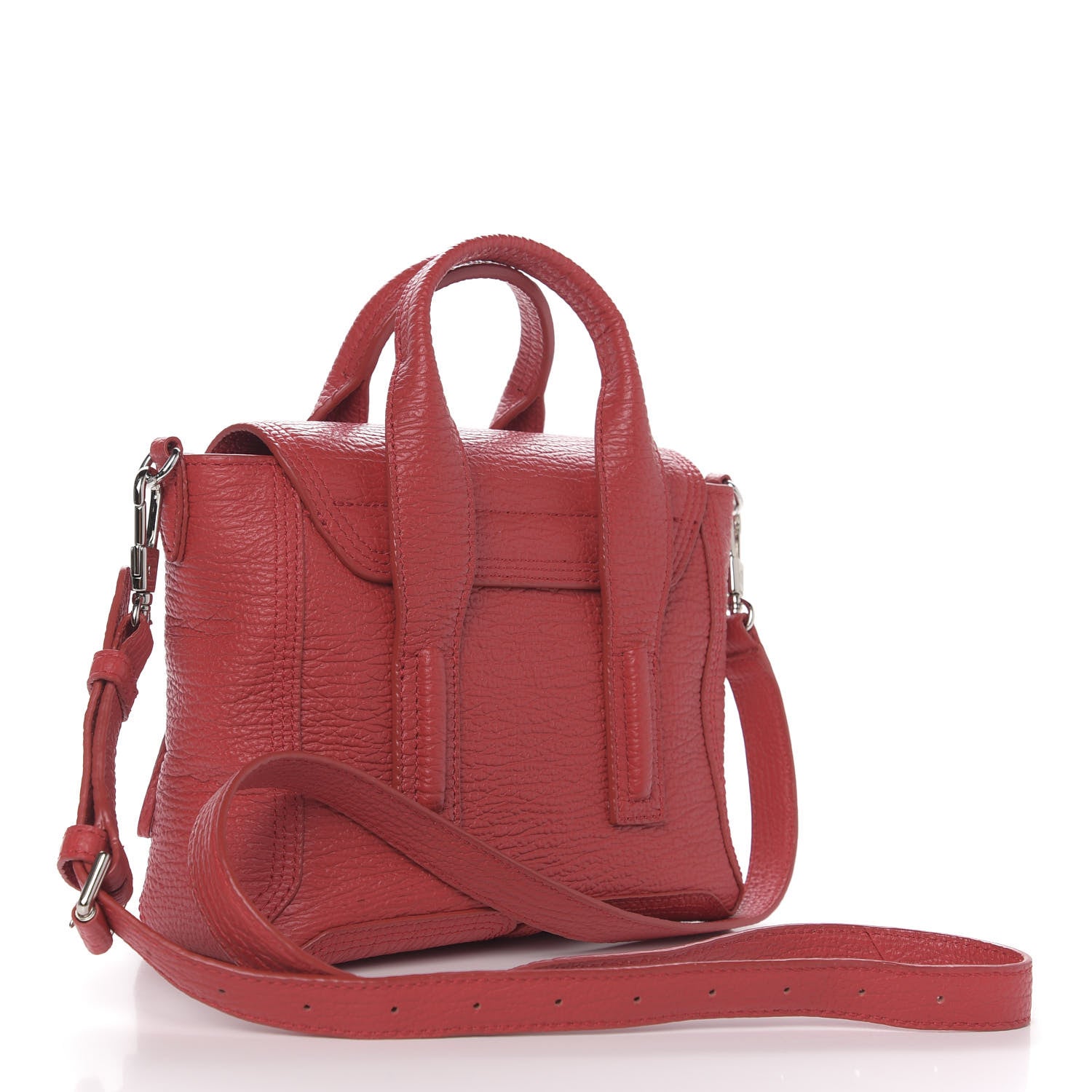 3.1 Phillip Lim 3.1 Textured Calfskin Mini Pashli Satchel Red 3 of 9