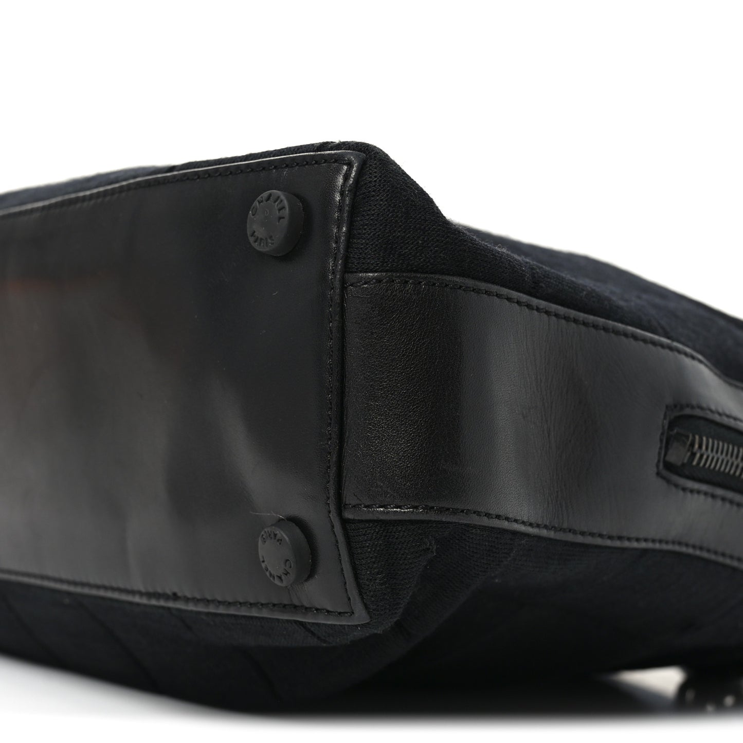 Jersey Quilted Chocolate Bar Shoulder Bag Black