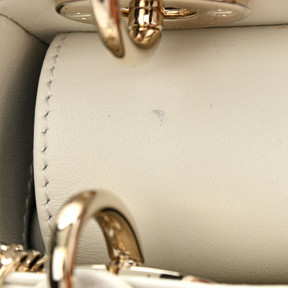 Christian Dior Lambskin Cannage Mini Lady Dior White 11 of 12