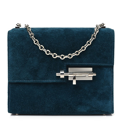 Hermes Veau Doblis Mini Verrou Chaine Bag Bleu Ocean 1 of 10