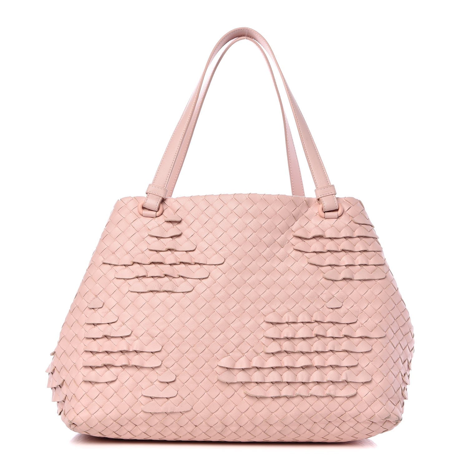 Bottega Veneta Nappa Intrecciato Ruffle Tote Petal Pink 1 of 12