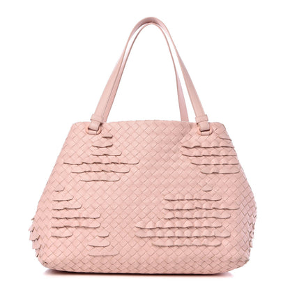 Bottega Veneta Nappa Intrecciato Ruffle Tote Petal Pink 1 of 12