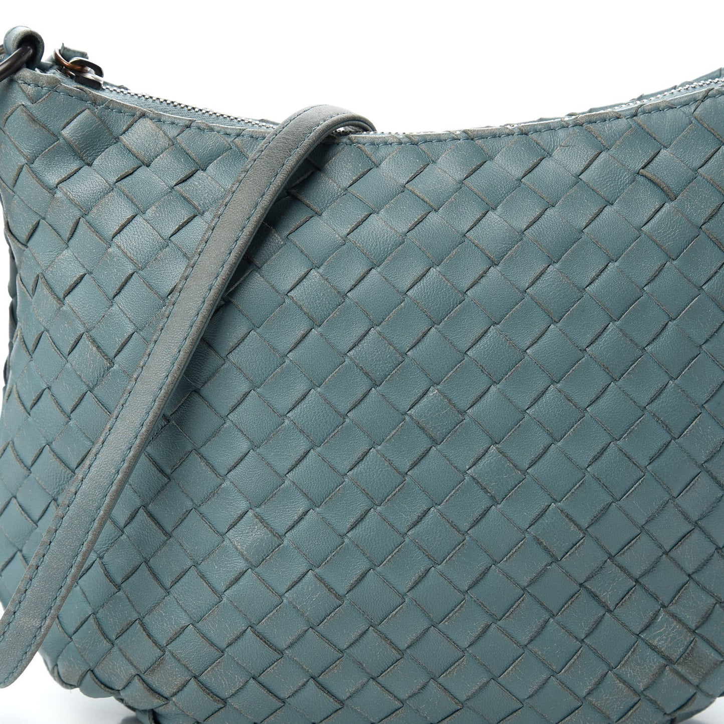 Nappa Intrecciato Crossbody Linoleum