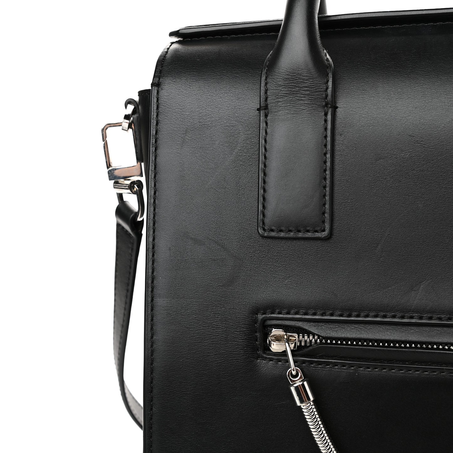 Smooth Calfskin Large Chastity Bag Black Rhodium Hardware