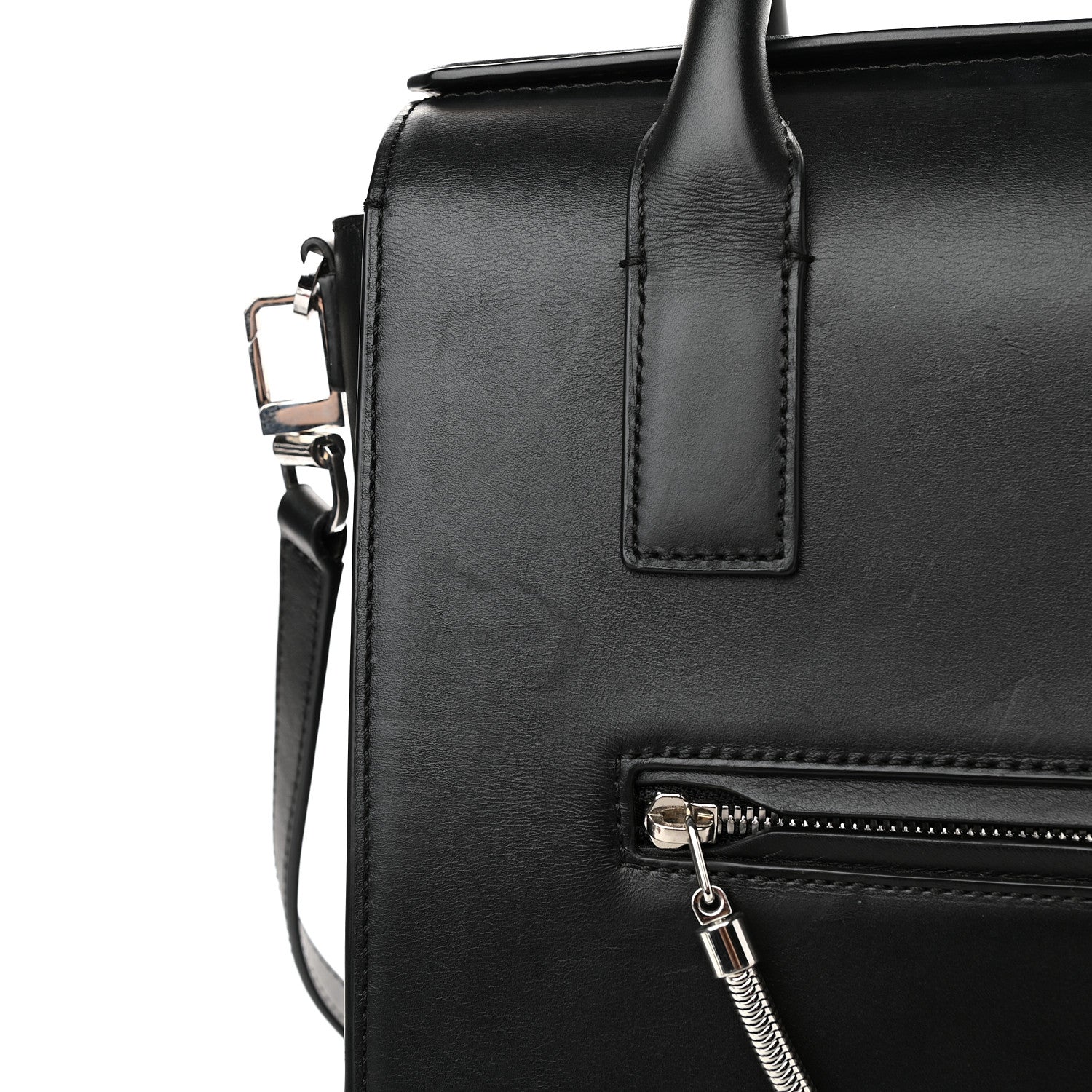 Alexander Wang Smooth Calfskin Large Chastity Bag Black Rhodium Hardware 11 of 11