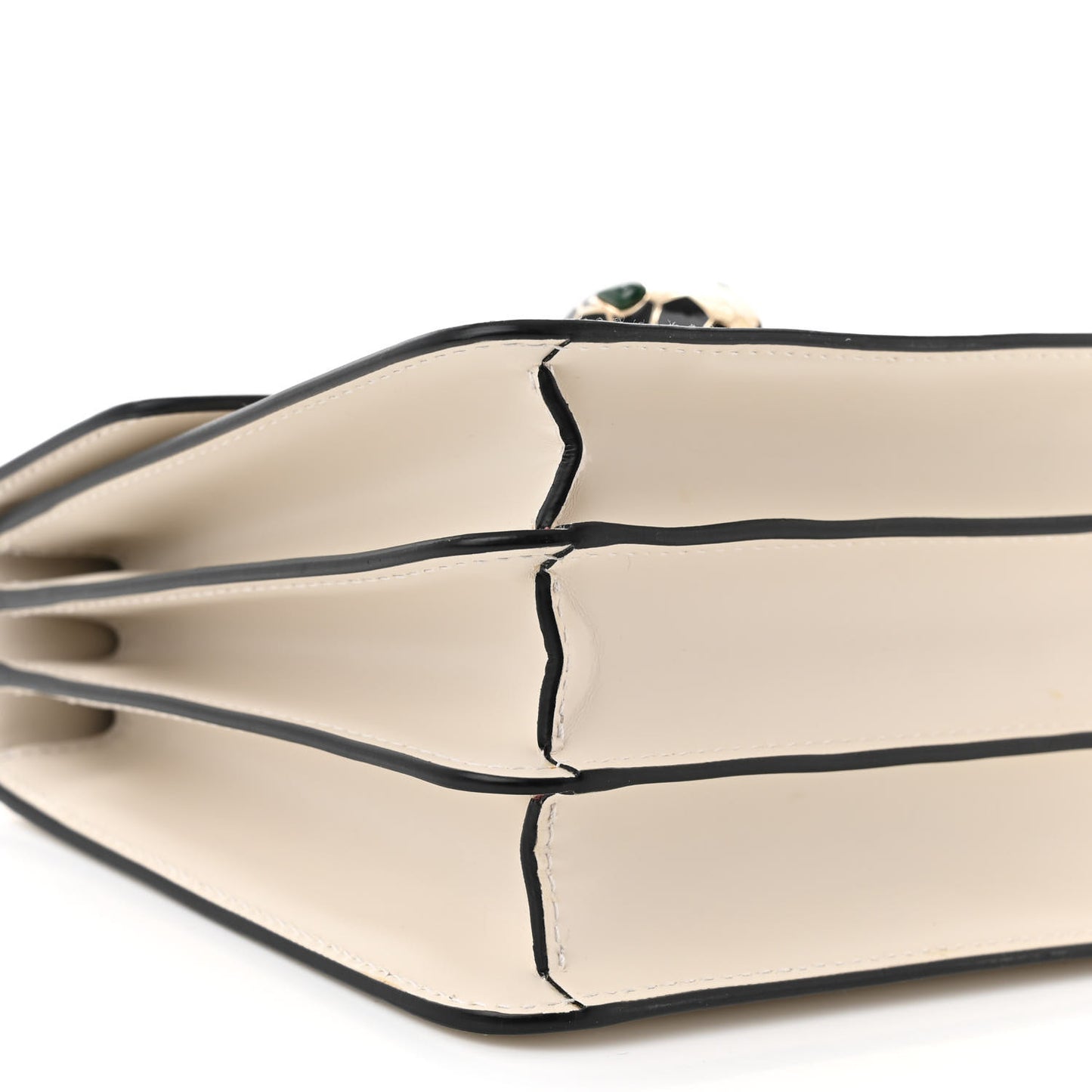 Calfskin Serpenti Forever Top Handle White