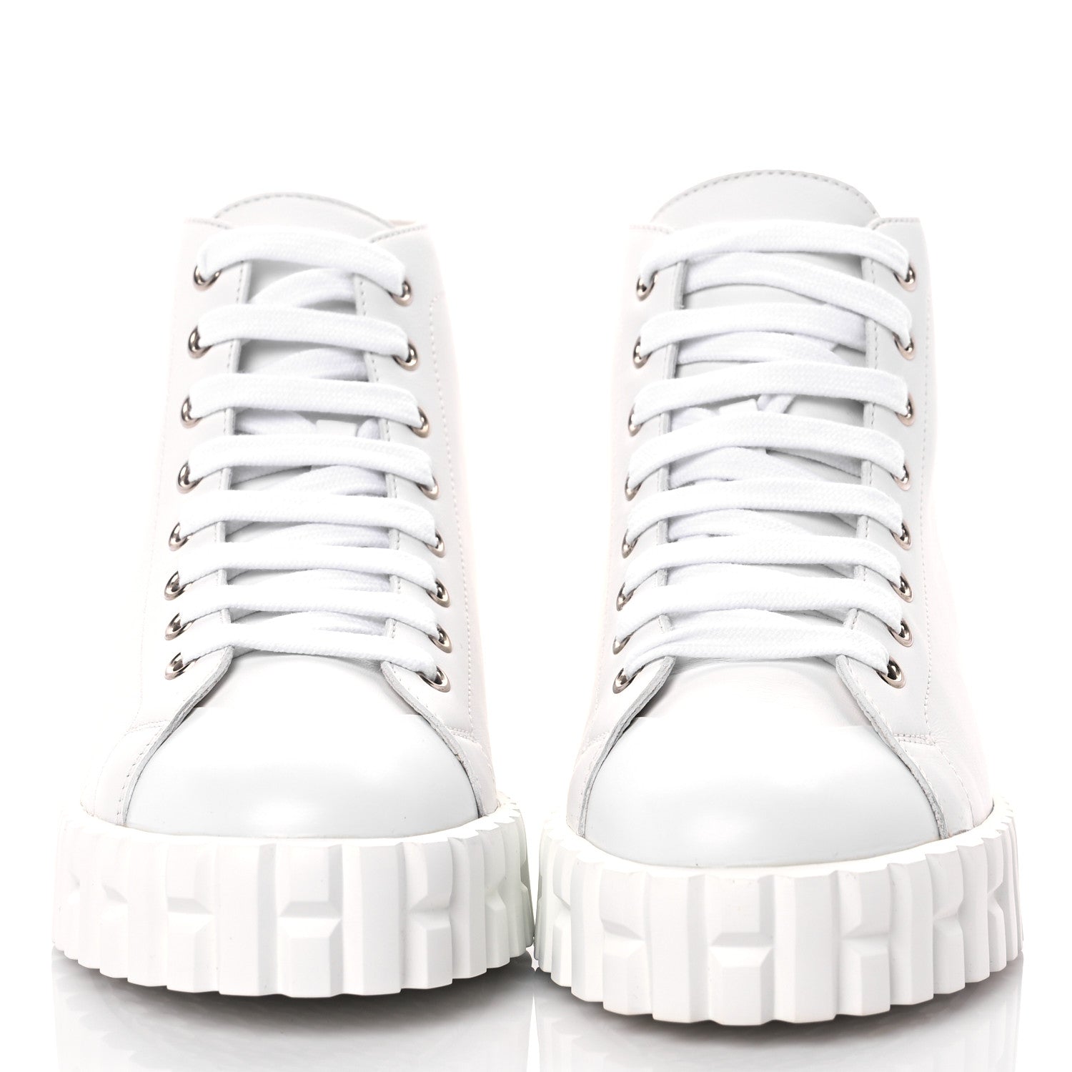 Hermes Calfskin Womens Climb Sneakers 37 White 2 of 9