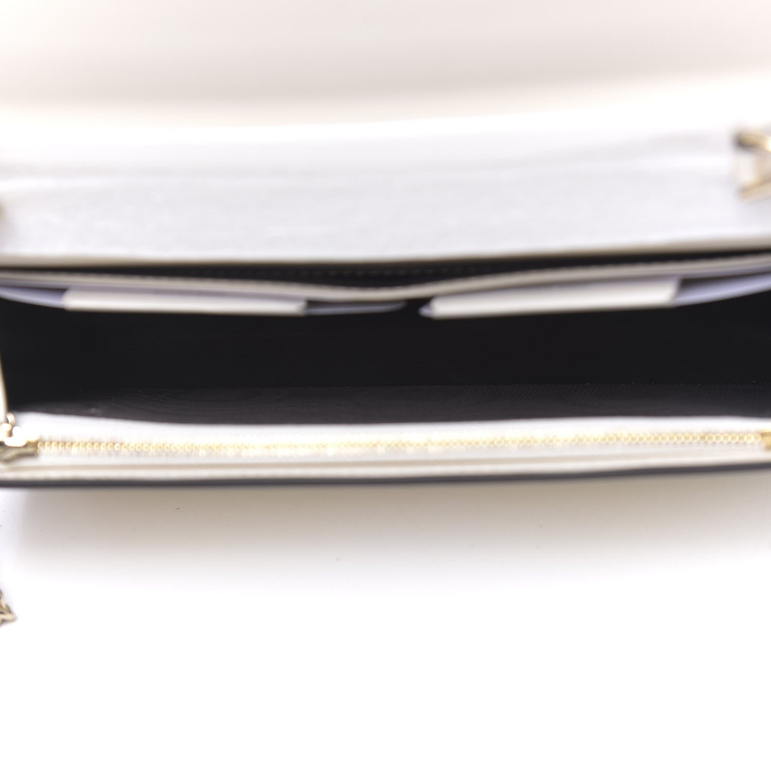 Gucci Guccissima Bow Chain Wallet White 5 of 9