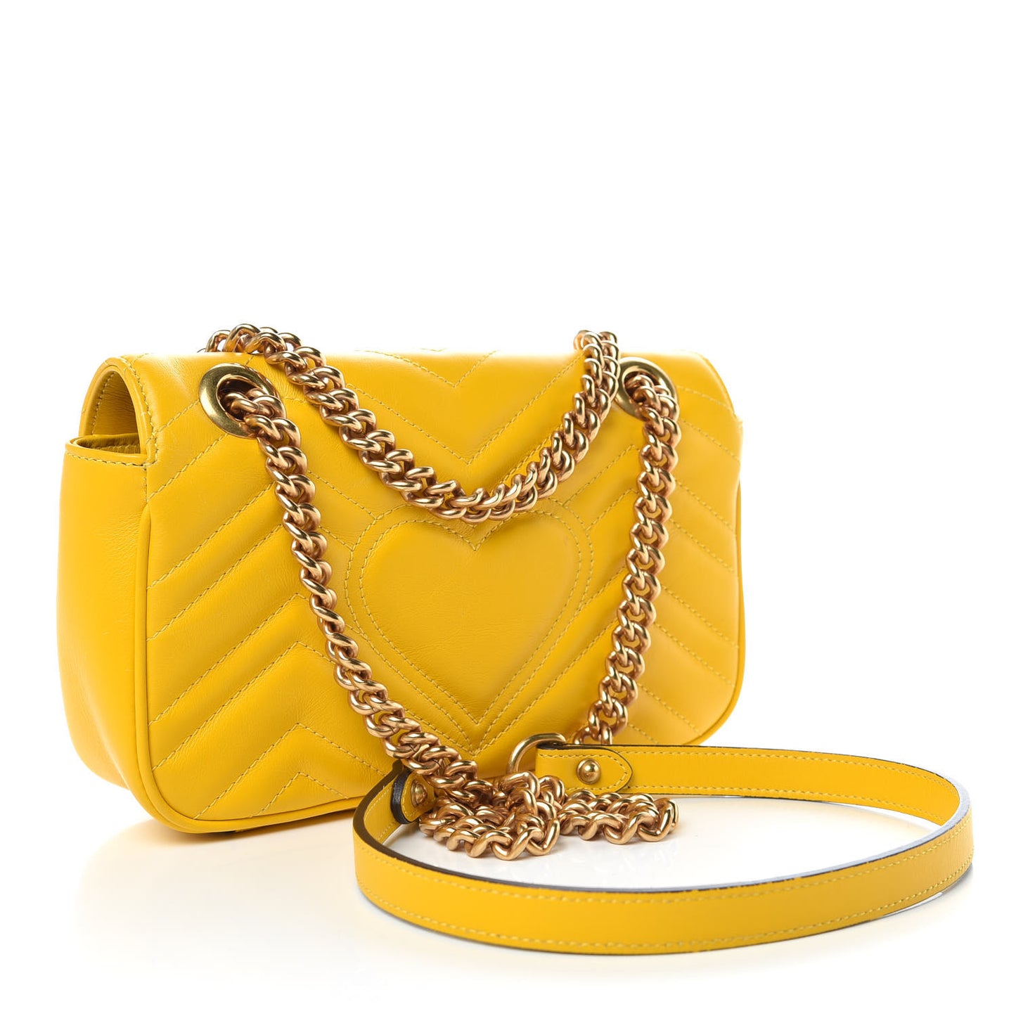 Calfskin Matelasse Mini GG Marmont Shoulder Bag Stone Topaz
