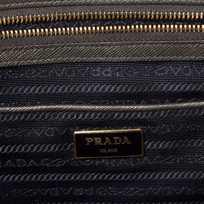 Prada Saffiano Large Galleria Double Zip Tote Militare 6 of 8